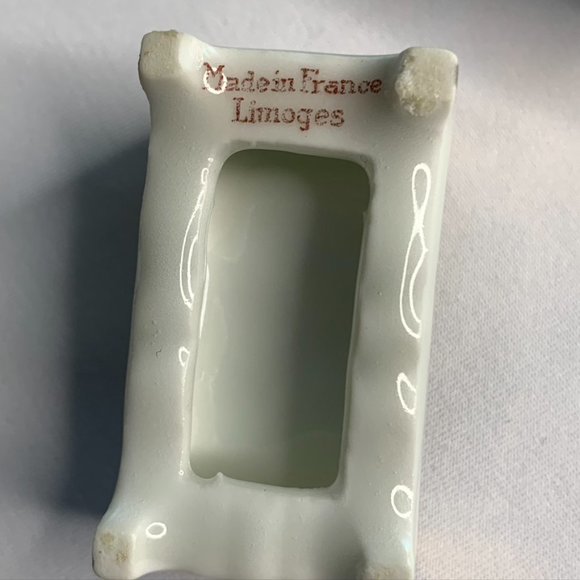 LIMOGES France Miniature Porcelain Piano Table Bed - Picture 6 of 9